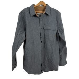 Legendary Whitetails Mens Shirt Size Medium Gray Flannel Buck Camp Button Up